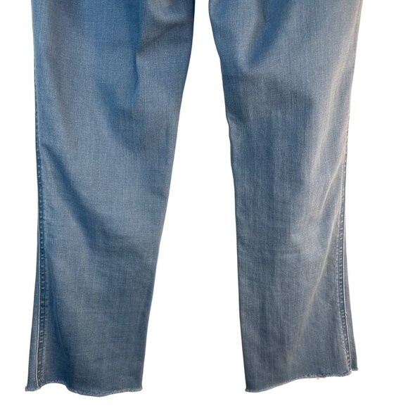 2/$30 High-Rise Light Wash Cropped Denim Jeans Straight Leg Frayed Hem - Picture 14 of 16